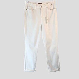 Judy Blue Crisp White Boyfriend Jeans
